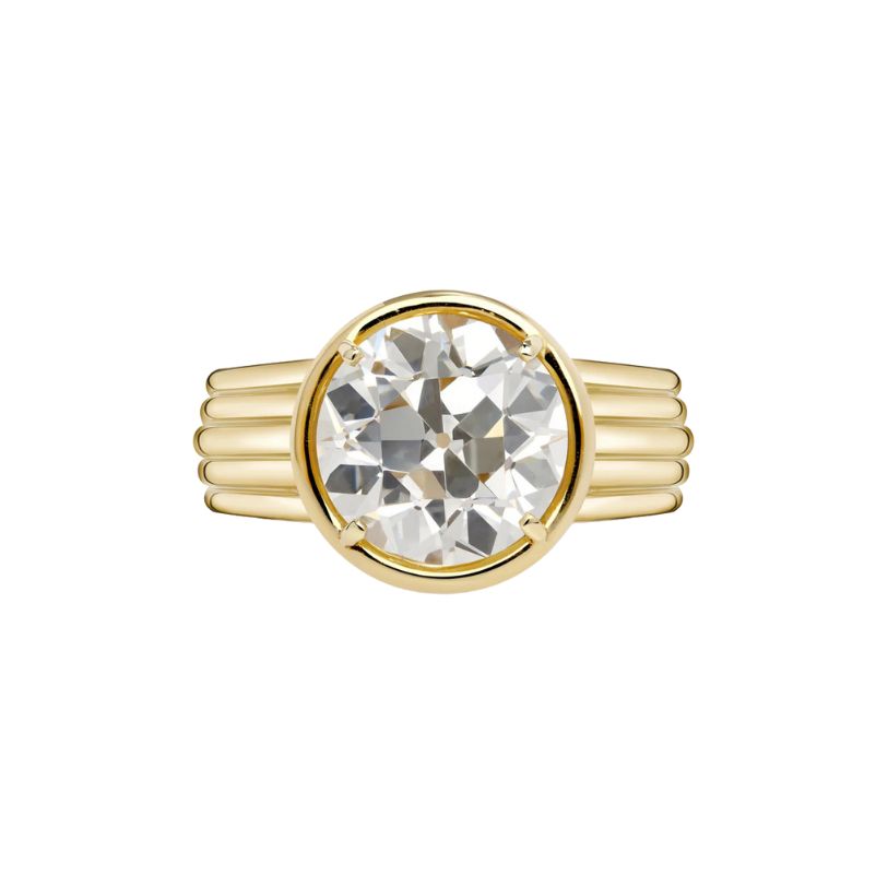 SINGLE STONE 18KT YELLOW GOLD  ELENI DIAMOND RING